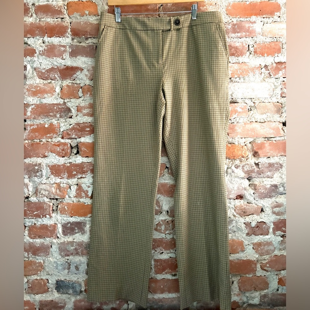 Talbots Plaid Signature Boot Cut Trousers